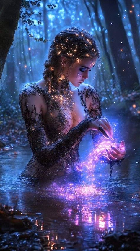 Fantasy Person, Lake Fairy, Pond Fairy, Water God, Love For Nature, Water Fairy, Greek Women, Water Nymphs, Elves And Fairies