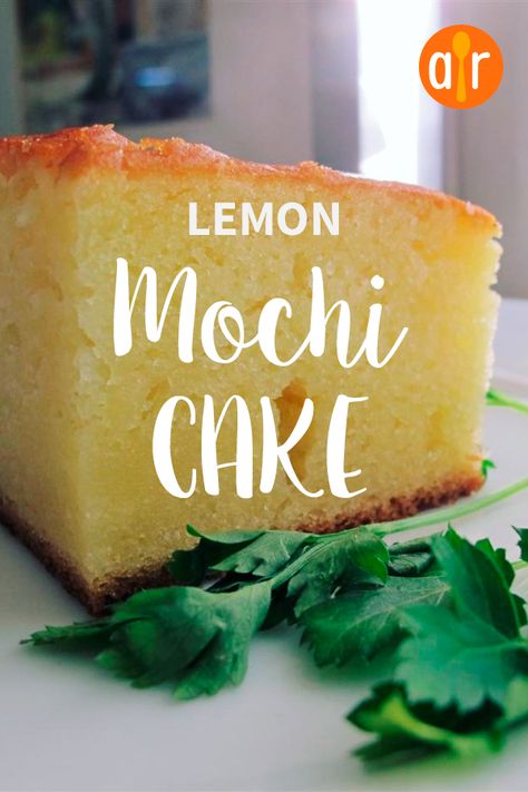 Pineapple Mochi Cake, Lemon Mochi Bars, Sweet Corn Mochi Cake, Japanese Lemon Cake, Lemon Mochi Recipe, Mochi Butter Cake Recipe, Lemon Mochi, Mochi Cake Recipe, Mochi Muffins