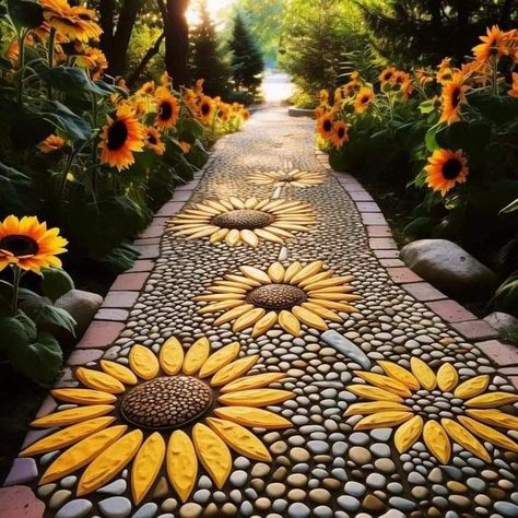 Rock Garden Design, Garden Walkway, Garden Decor Projects, Stone Path, Garden Yard Ideas, Outdoor Decor Backyard, Garden Pathway, Rustic Gardens, Outdoor Landscaping