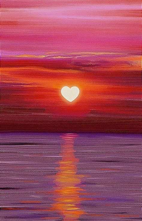 Spiritual Paintings Canvases, Canvas Painting Inspo Easy, Sunset Painting Aesthetic, Sunset Aesthetic Painting, Sunset Drawing Easy, Canvas Art Aesthetic, Heart Paintings, Sunset Canvas Painting, Small Canvas Paintings