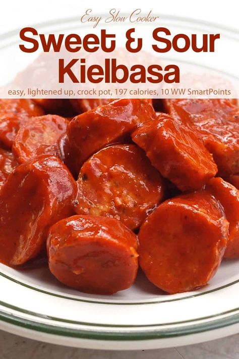 Kielbasa Dinner, Sweet And Sour Kielbasa, Turkey Kielbasa Recipes, Kielbasa Appetizer, Turkey Kielbasa, Slow Cooker Kielbasa, Recipes Slow Cooker, Crockpot Appetizers, Kielbasa Recipes