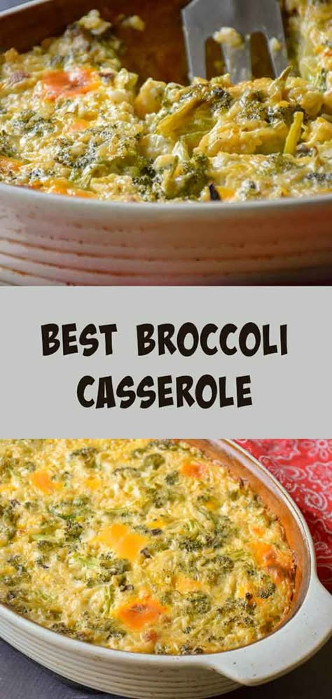 Best Broccoli Casserole with Rice and Cheese - Grumpy's Honeybunch Best Broccoli Casserole, Rice And Cheese Casserole, Favorite Casserole Recipes, Best Broccoli, Casserole Side Dishes, Vegetable Casserole Recipes, Broccoli Recipes Casserole, Veggie Casserole, Rice Casserole Recipes