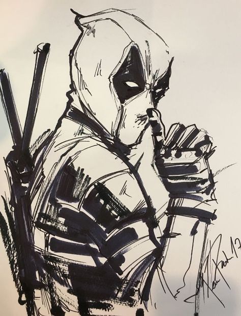 Deadpool Drawing, Pool Drawing, Marvel Art Drawings, Comic Art Sketch, Deadpool Art, الفن الرقمي, Spiderman Art Sketch, Marvel Drawings, Best Anime Drawings