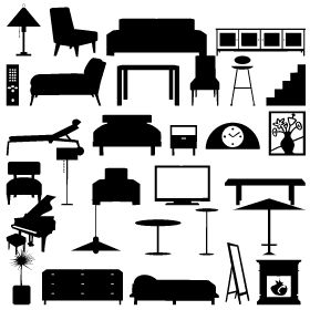 furniture dingbats Silhouette Architecture, Autocad Tutorial, Chairs Logo, Retail Store Interior Design, 포트폴리오 레이아웃, Architecture Elevation, Interior Logo, Line Art Vector, Silhouette Illustration