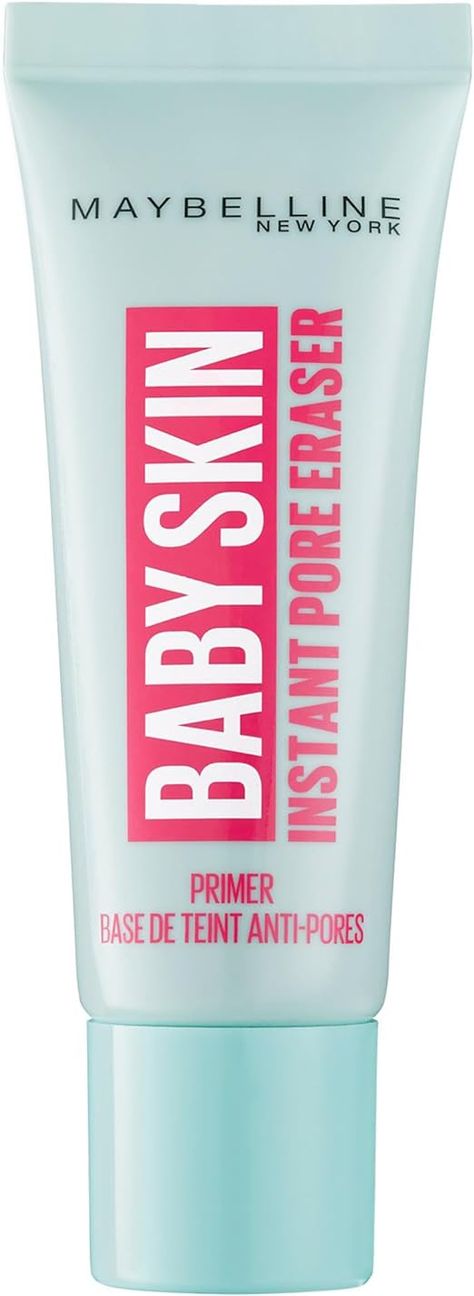 Baby Skin provides a matte finish Leaves the skin fresh, soft and protected The gel texture in Baby Skin instantly helps to vanish pores Makes the skin feel light Baby Skin Primer, Maybelline Baby Skin, Poreless Skin, Pore Eraser, Matte Primer, Maybelline Makeup, Foundation Primer, Skin Pores, Maybelline New York