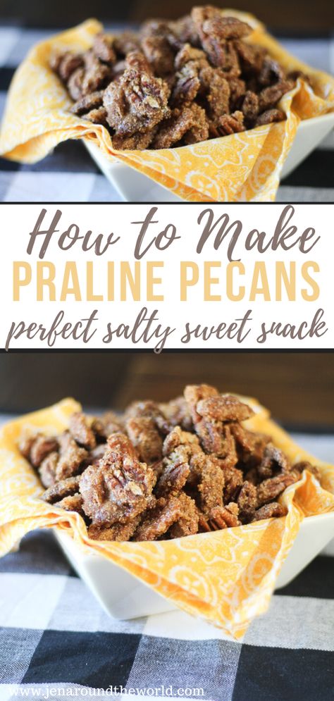 Praline Pecans Recipe, Pecan Recipes Easy, Praline Pecans, Candied Pecans Recipe, Woman Cooking, Praline Recipe, Salty Sweet Snacks, Pecan Pralines, Candy Recipes Homemade