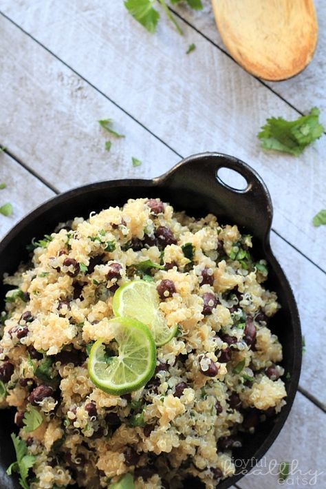 Healthy Mexican Sides, Black Beans Quinoa, Cilantro Lime Quinoa, Creamy Cilantro Dressing, Lime Quinoa, Mexican Side Dishes, Black Bean Quinoa, Gluten Free Sides Dishes, Healthy Mexican