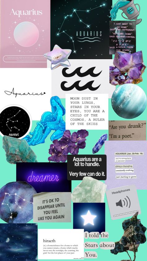 Aquarius Aesthetic moodboard Aquarius Aesthetic, Aesthetic Moodboard, Moon Dust, Just Start, Stars And Moon, Cosmos, The Dreamers