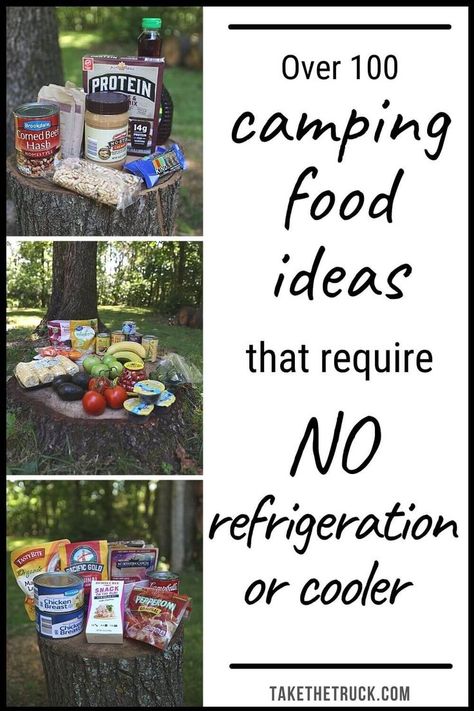 Food To Take Camping, Camping Food Ideas, Cold Camping, Camping Meal Planning, Camping Lunches, Camping Snacks, Road Trip Food, Non Perishable, Camping Dinners