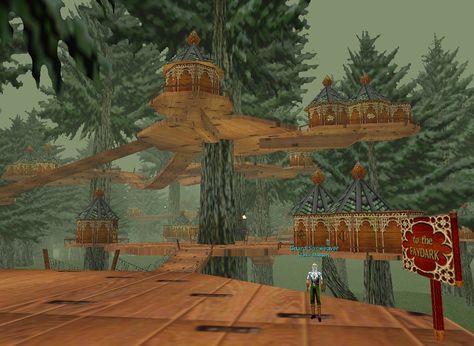 EverQuest, the original. Kelethin, my little wood elf's home. Gamer Art, Wood Elf, Tree Houses, School Games, Rpg Games, Old Games, Surreal Art, Gamer Girl, Tree House