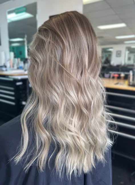 Toasted coconut hair 🥥🤍 #fashion #hair #blondehairstyles #hairstyles Haircut Ideas Medium Length Layers, Toasted Coconut Blonde Hair, Coconut Blonde Hair, Blonde Highlights For Fall, Toasted Coconut Blonde, Hair Inspiration Color Blonde, Toasted Coconut Hair Color, Toasted Coconut Hair, Ashy Blonde Hair Balayage