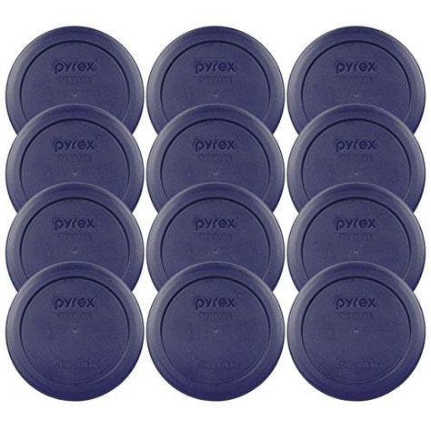 Pyrex 2 Cup Blue Round Storage Lid/Cover #7200-PC for Glass Mixing Bowls - 12 Pack Pyrex Lids, Pyrex Mixing Bowls, Canning Lids, Glass Mixing Bowls, Round Storage, Mixing Bowls Set, Baking Accessories, Mixing Bowls, Serving Food