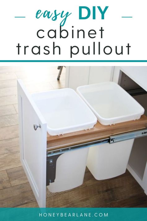 Pull Out Garbage, Cheap Diy Home Improvements, Diy Home Improvements On A Budget, Kabinet Dapur, Kitchen Redo, Kitchen Remodel Idea, Diy Home Improvement, Home Improvement Projects, Diy Kitchen