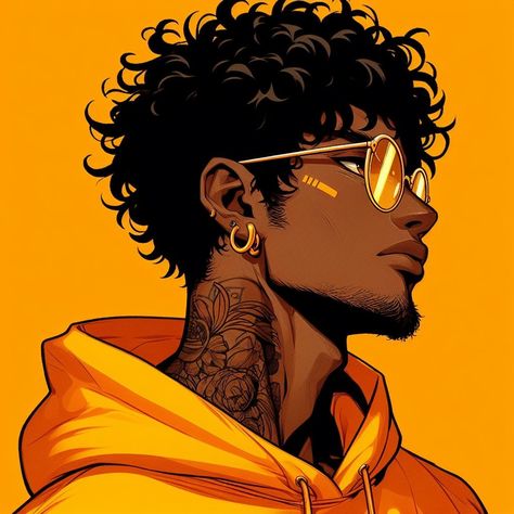 Black Anime Guy, Black Couple Art, Arte Punk, Black Comics, Image Swag, Black Cartoon Characters, Swag Cartoon, Have Inspiration, Black Anime Characters