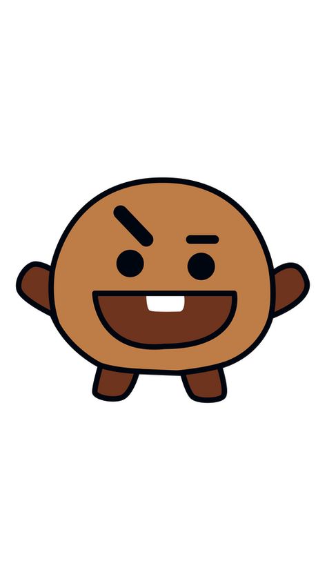 BTS BT21 Shooky Suga Sticker. Suga's BT21 character is a magical cookie named Shooky. Which is the smallest of BT21 characters.. Bts Emoji, Bts Bt21, Bts Drawings, Bts Chibi, Doodle Drawings, Cute Doodles, Bts Fanart, Cute Cartoon Wallpapers, Bts Suga