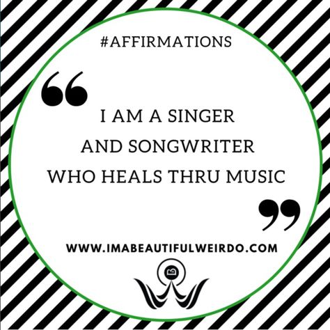 Career Affirmations, Singer Quote, Motivation Affirmations, I Am A Singer, Spirituality Affirmations, Career Vision Board, Motivational Inspiration, Dream Music, My Purpose