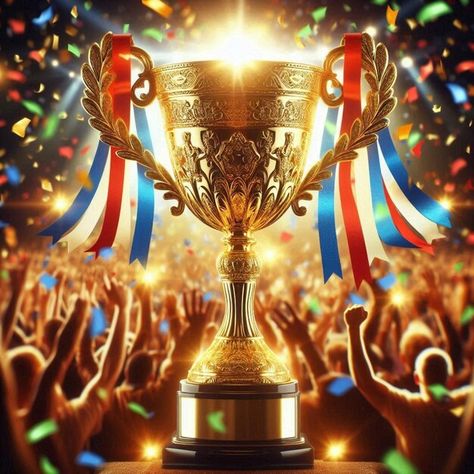 Photo winners trophy a bright and deserv... | Premium Photo #Freepik #photo Champions League Trophy Wallpaper, Gold Trophy Aesthetic, Big Trophy, Winner Trophy, Casino Art, Sports Trophy, Editing Material, Sports Trophies, Champions Trophy