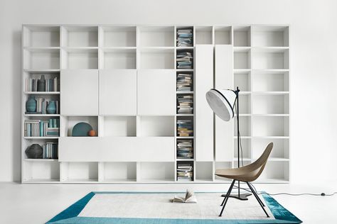 Selecta by Lema | STYLEPARK Cabinets For Small Bedrooms, Modern Garden Furniture, Wall Storage Systems, Bookcase Wall Unit, Home Theaters, Bookcase Wall, Shelving Systems, Built In Bookcase, Fitted Furniture