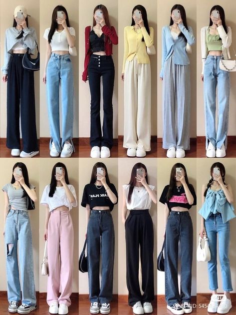 Ootd Korean Style Simple, Japanese Kawaii Fashion, Bff Matching Outfits, Neat Casual Outfits, Simple Style Outfits, Anime School, Cosplay Kawaii, Korean Outfit Street Styles, Dressy Casual Outfits