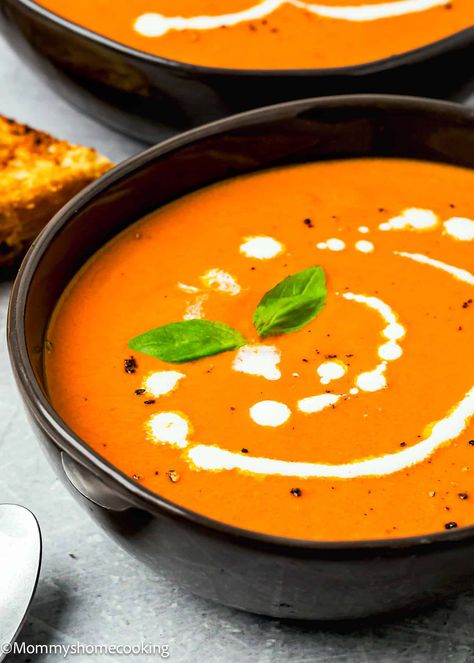 Diy Tomato Soup, Sandwich For Lunch, Grilled Cheese Croutons, Tomato Soup Easy, Cheese Croutons, Quick Soup, San Marzano Tomatoes, Balsamic Reduction, Tomato Soup Recipes