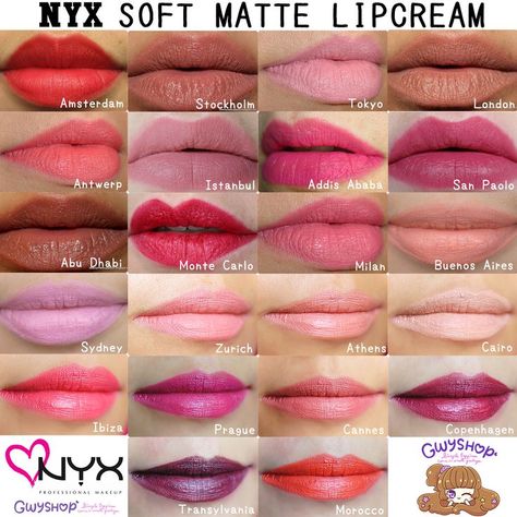 Nyx Soft Matte Lip Cream Nyx Soft Matte Lip Cream Swatches, Nyx Matte Lip Cream, Nyx Lip Cream, Makeup Lips Matte, Nyx Soft Matte Lip Cream, Nyx Matte, Nyx Soft Matte, Nyx Lip, Nyx Lipstick