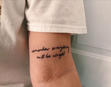 Sign Of The Times Tattoo Ideas, Sign Of The Times Harry Styles Tattoo, Sign Of The Times Aesthetic, Remember Everything Will Be Alright, Sign Of The Times Tattoo, Harry Styles Tattoos Ideas, Homemade Tattoo Ink, Harry Styles Tattoos Inspiration, 1d Tattoos