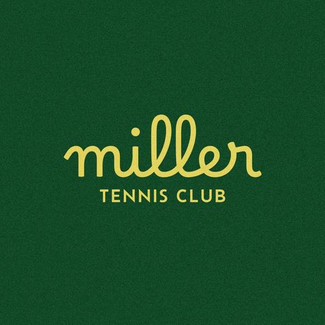 Miller Tennis Club by Sholom Denebeim on Dribbble Club Branding, Tennis Brand Identity, Sports Club, Tennis Design, Tennis Branding, Tennis Club Design, Sport Logo Branding, Tennis Club, Golf Branding