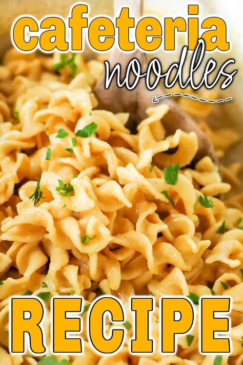 CAFETERIA NOODLES Cafeteria Noodles, Noddle Recipes, Tasty Noodles Recipe, Egg Noodle Recipes, Homemade Egg Noodles, Cafeteria Food, Sides Recipes, Pasta Side Dishes, Tiktok Famous