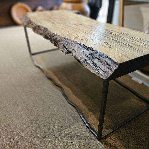 The ‘Chapman’ spalted beech natural live edge coffee table has such unique spalted wood markings. The handmade metal legs follow the undulations of the waney organic edges. This piece is available to buy from @danselgallery and I have access to various fascinating pieces of timber to make bespoke commissions from this range. Do get in contact to commission your table. #coffeetables #handmadefurniture #dorsetmakers #furnitureforsale #liveedgefurniture #woodandmetal #abbotsbury #livingroomfu... Spalted Wood, Spalted Beech, Live Edge Furniture, Live Edge Coffee Table, Handmade Furniture, Live Edge, Wood And Metal, Bespoke, Coffee Table