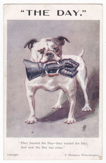 Vintage bulldog postcard from WWI Bulldog Traditional Tattoo, Bulldog Portrait Tattoo, American Bulldog Illustration, Vintage Bulldog Illustration, Bulldog Skateboarding, English Bulldog Art, Vintage Tattoo Art, Beware Of Dog, Old English Bulldog