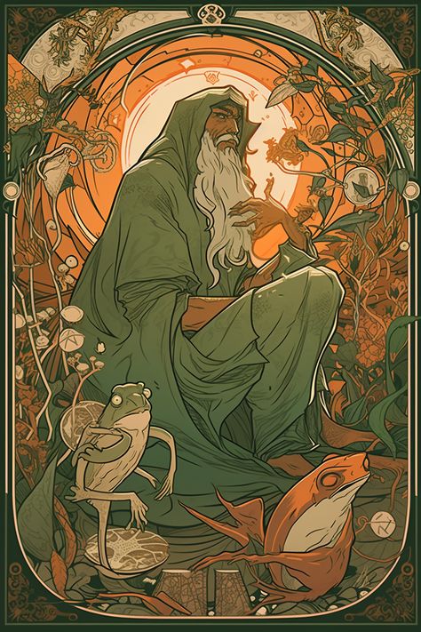 Art Nouveau Modern Illustration, Alphonse Mucha Art Nouveau Poster, Art Nouveau Nature Illustration, Digital Art Nouveau, Art Nouveau Mystic, Lotr Art Nouveau, Alphonse Mucha Inspired Art, Alphonse Mucha Poster, Mucha Inspired Art