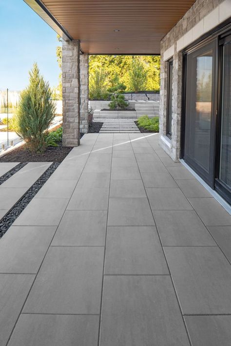 Outdoor Tile Patio, Tile Patio, Garden Concept, Modern Patio Design, Outdoor Tile, Cement Patio, Concrete Patio Designs, Exterior Tiles, Concrete Patios