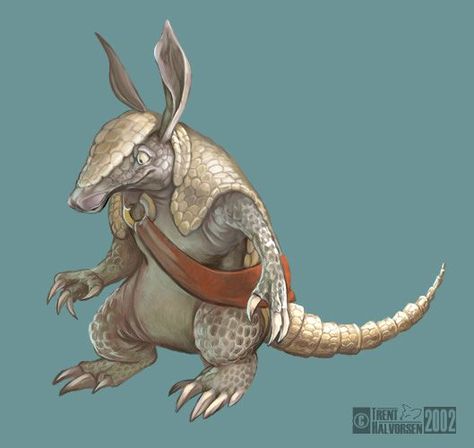 Armadillo Character, Desert Land, Creature Concept Art, Creature Concept, An Animal, Cartoon Illustration, Fantasy World, Dungeons And Dragons, Fantasy Art