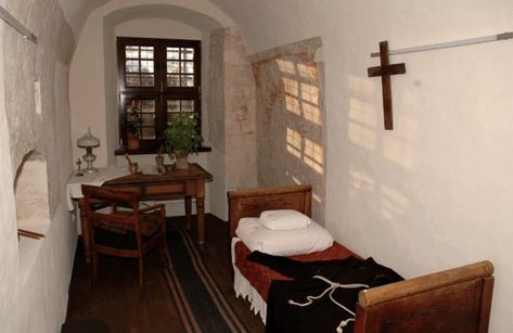 Catholic Bedroom, Monastery Interior, Houses By The Beach, Blessed Mother Statue, Monastic Life, History Architecture, Home Altar, Countryside House, Simple Life