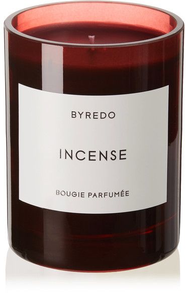 Byredo - Incense Scented Candle, 240g Byredo Candle, Red Home Accessories, Eucalyptus Candle, Rose Scented Candle, Candle Aesthetic, Candle Packaging, Rose Candle, Red Home Decor, Red Candles