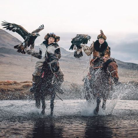 Stunning Photos Capture the Traditional Lives of Mongolian Eagle Hunters Mongolian Eagle, Eagle Hunter, Eagle Hunting, Female Hunter, Altai Mountains, Western World, Mongolia, Beautiful Things, Game Design