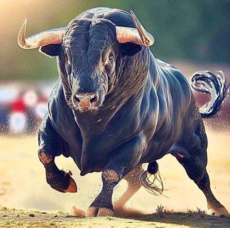 Bull Pictures, Wild Bull, Bull Art, Bull Tattoos, Wild Animals Pictures, Animal Study, A Bull, Bull Riding, Wildlife Paintings