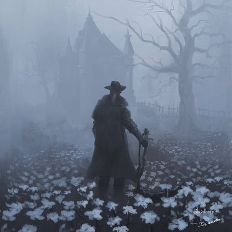 Foggy Meadow, Bloodborne Concept Art, Sif Dark Souls, Bloodborne Art, Old Blood, Amoled Wallpapers, Soul Game, Demon Souls, Dark Souls Art