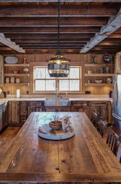 35 Wood Kitchen Backsplash Design Ideas | Sebring Design Build Rustic Log Cabin Kitchens, Log Cabin Kitchen Ideas, Wood Kitchen Backsplash, Log Cabin Kitchens, Log Cabin Kitchen, Log Home Kitchen, Rustic Kitchen Backsplash, Log Home Kitchens, Rustic Houses