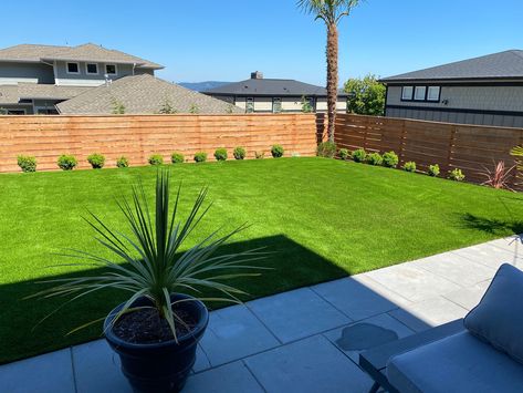 Turf Backyard, Synthetic Turf, Grasses Landscaping, Backyard Renovations, Backyard For Kids, Low Maintenance, Backyard Design, Outdoor Design, Lush