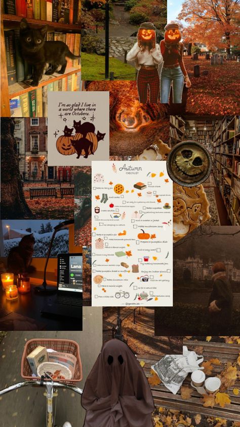 Cozy Halloween, Leaves Autumn, Aesthetic Fall, Viral Post, Collage, Halloween