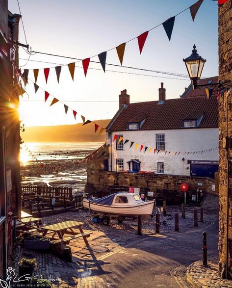 Country Inspiration on Instagram: “Congratulations to @north_yorkshire_gallery_whitby for this stunning capture. We selected it as one of our top 10 photos of the week. . .…” England Tourism, Whitby England, Country Living Uk, Robin Hoods, Rivers And Roads, Robin Hoods Bay, British Seaside, Harbour Town, Save File