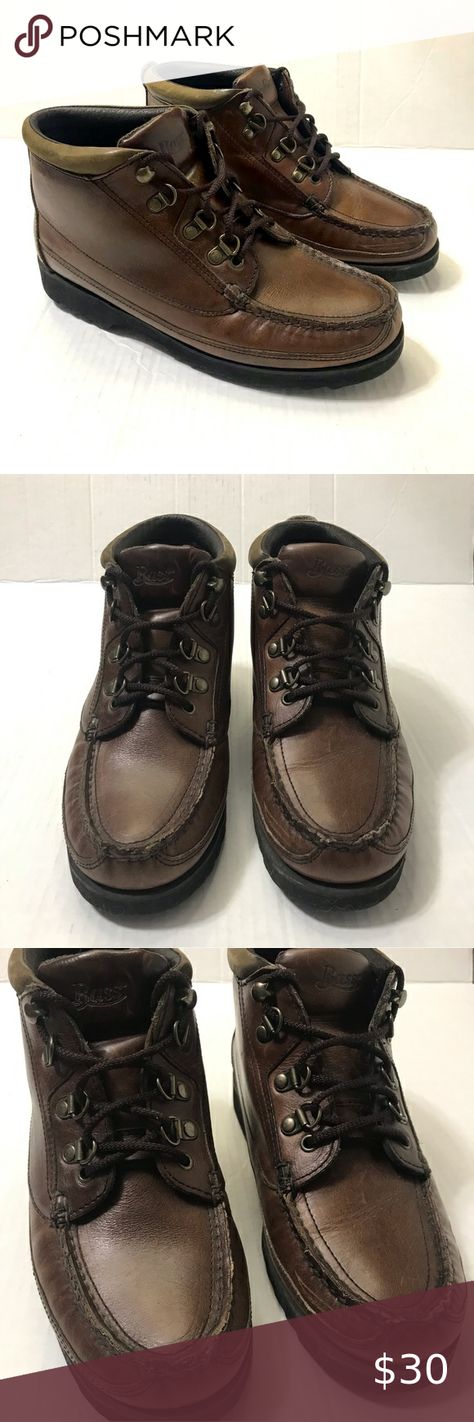 Vintage 90s Y2K GH Bass Grunge Brown Leather Ankle Boots Size 8M Moccasin Casual Work Boots, Brown Leather Ankle Boots, Boots Fall, Casual Work, Leather Ankle Boots, Work Boots, Moccasins, Vintage 90s, Brown Leather