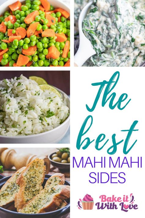 Here's what to serve with mahi mahi so you can make an incredibly delicious and nutritious seafood dinner whenever you want! This list is loaded with all of the best side dishes to complement this tasty white fish. From rice to potatoes and everything in between- there is something for everyone! BakeItWithLove.com #bakeitwithlove #whattoserve #mahi #mahimahi #side #fish #seafodd Sides With Mahi Mahi, Sides For Mahi Mahi Dinners, What To Serve With Mahi Mahi, Mahi Mahi Sides, Sides For Mahi Mahi, Side Dishes For Mahi Mahi, Mahi Mahi Side Dishes, Low Calorie Sides, Grilled Mahi Mahi