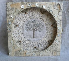 gentlework: keep a green tree in your heart..... Fabric Books, Needle Books, Fabric Journals, Textile Artist, Linens And Lace, Green Tree, Slow Stitching, Fabric Book, Embroidery Inspiration