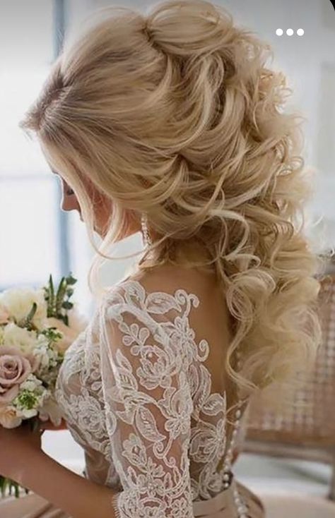 Hairstyles Volume, Blonde Long Hair, Blonde Wedding Hair, Wedding Hairstyle Ideas, Wedding Hair Trends, Down Wedding Hairstyles, Half Up Wedding Hair, Wedding Hair Half, Half Up Half Down Wedding