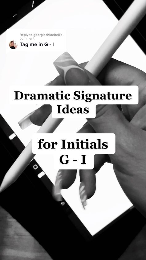 Reply to @georgiachloebell Dramatic Signature Ideas G - I ✨🖊 #signature #lettering #cursive #g #h #i Dramatic Signature Ideas, Letter G Signature Ideas, G Signature, G Signature Ideas, Aesthetic Signature Ideas For Letter J, Signature Ideas For R Letter, Signature For I Letter, Cool Signatures, Signature Ideas