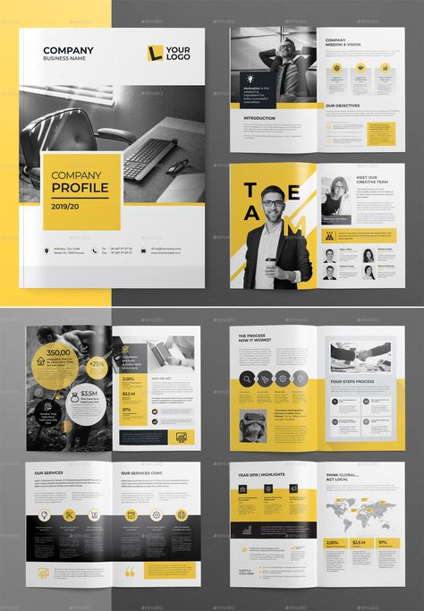 Company Profile Word Template - MS Word, AI, Vector EPS. 16 Pages Free Word Templates Design, Company Profile Design 2023, Word Template Design Layout, Profile Company Design, Business Profile Templates, Company Portfolio Design, Brand Profile Design, Profile Layout Design, Profile Design Ideas