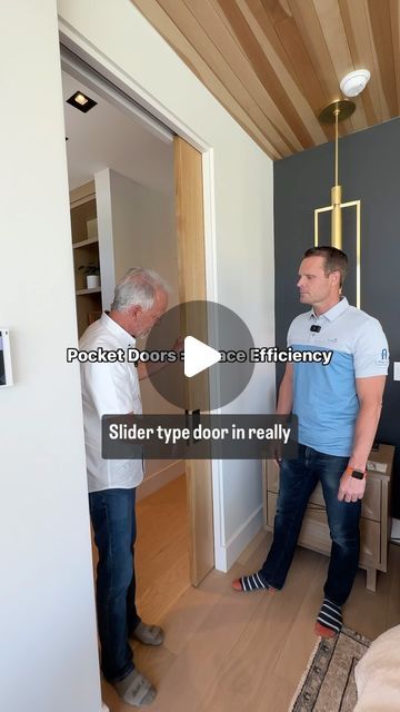 Cavity Sliders USA on Instagram: "Need an efficient floor plan? Choose pocket doors.   The @aft_construction team chose Cavity Sliders not only to complement the modern, contemporary aesthetic of the home but also to maximize the efficiency of the project’s floor plan. The narrow hallway featured in this video, combined with its proximity to other rooms, makes pocket doors the best choice to ensure an ideal design flow.    The robust CS Cavity Slider Pocket Frame is designed to stand the test of time so you can have peace of mind for years to come. It’s no wonder why @aft_construction chose Cavity Sliders when designing their #NetZero Desert Comfort Home project. 😎   Learn more at our link in bio.   #pocketdoors #cavitysliders #interiordesign #constructionlife #architecture" Cavity Sliders, Cavity Slider, Pocket Doors Bathroom, Comfort Home, Door Bathroom, Solid Doors, Narrow Hallway, Pocket Doors, Contemporary Aesthetic