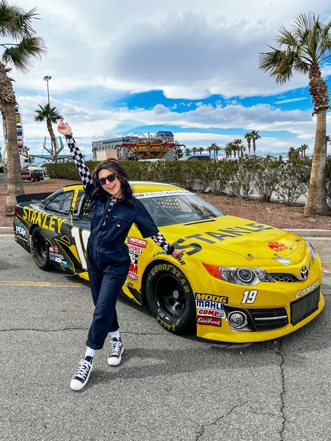 Racing Event Outfit, Nascar Aesthetic Outfits, Womens Nascar Outfits, Race Track Outfit Women, Nascar Race Day Outfits, Nascar Outfit For Women, Nascar Outfit, Track Outfits, Hee Haw